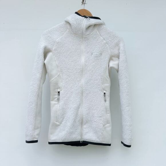 Patagonia Women’s Full Zip Fleece Hoodie White Extra Small XS R3 Hoody - Picture 2 of 9